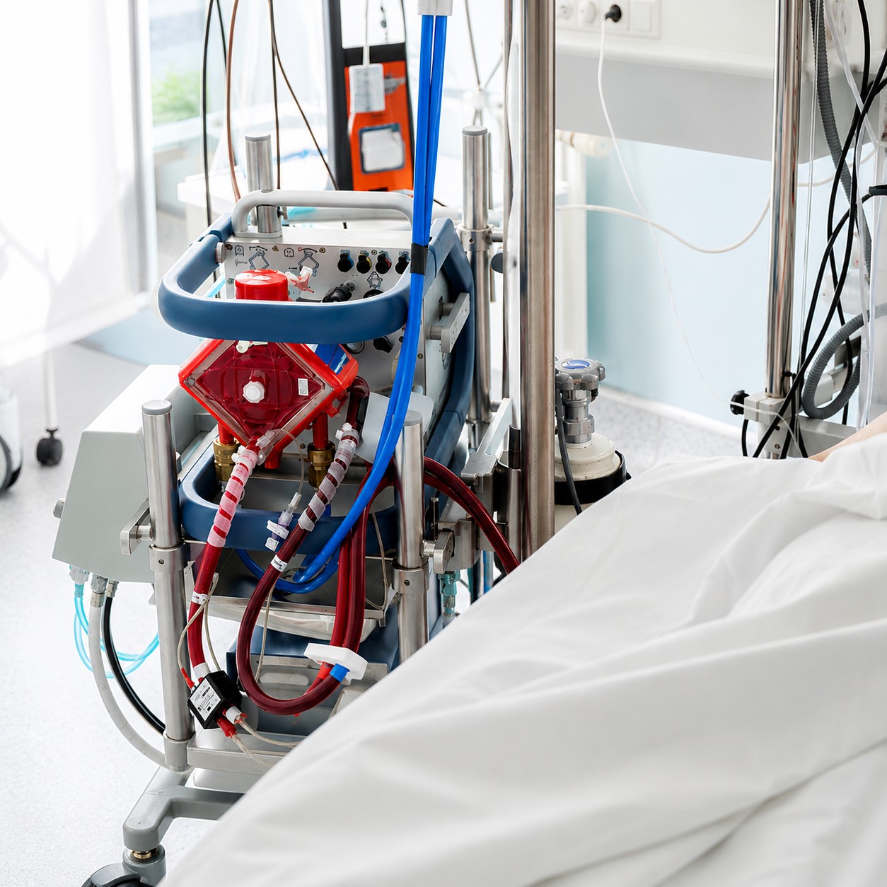 ECMO life support equipment for aeromedical transfer